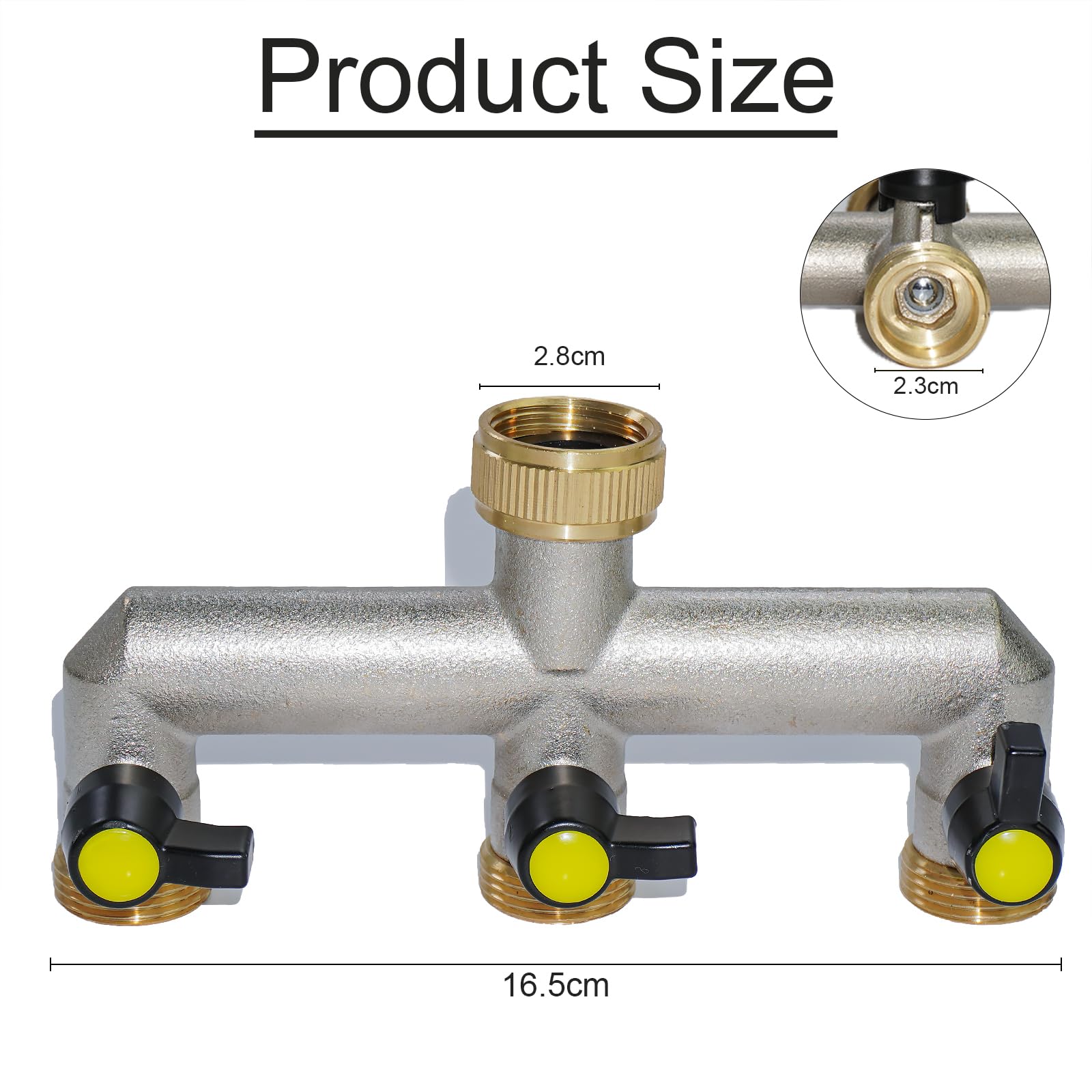 DAZZLEEX Splitter per tubo da giardino a 4 vie, connettore