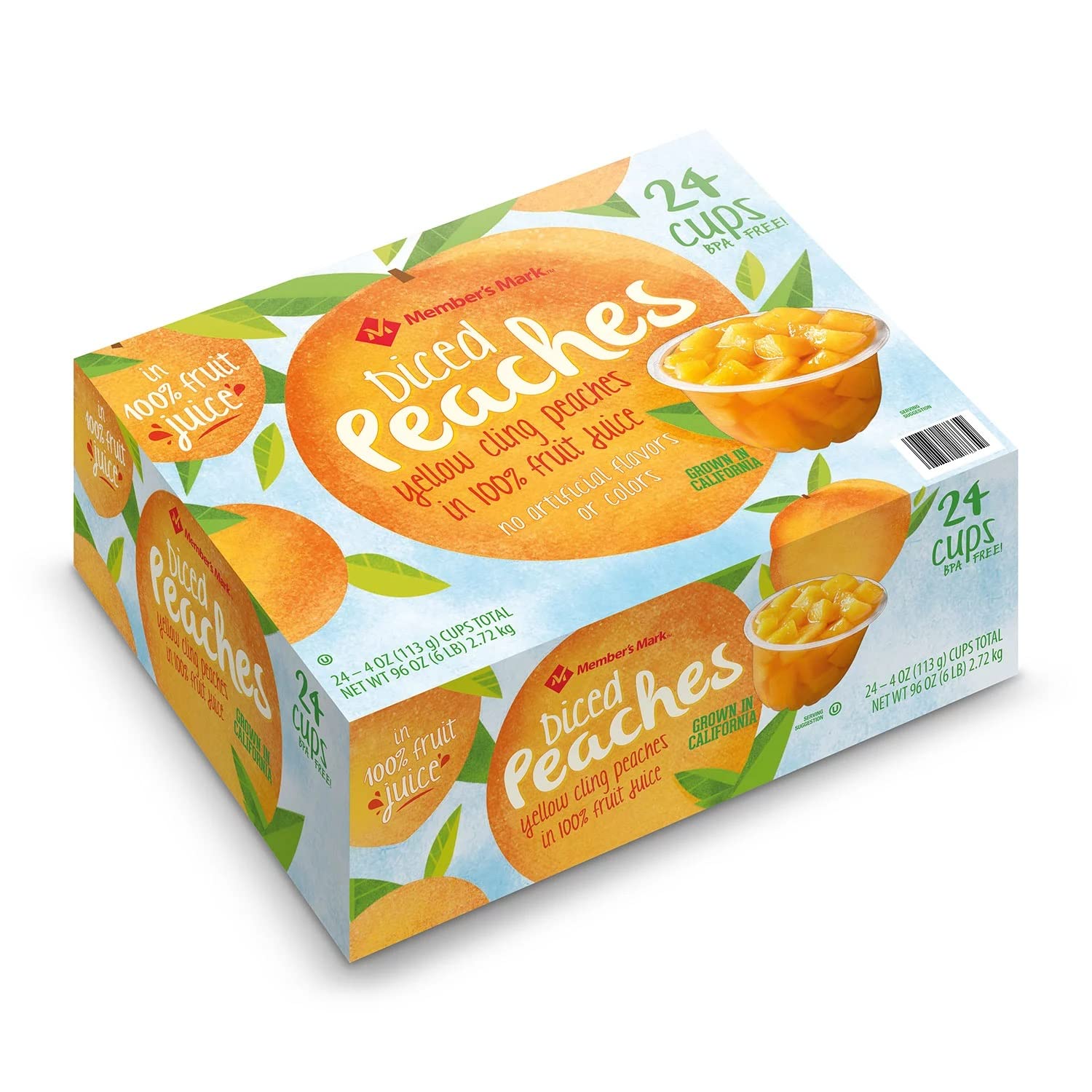 Amazon.com: Member's Mark Diced Peaches in 100% Fruit Juice (4