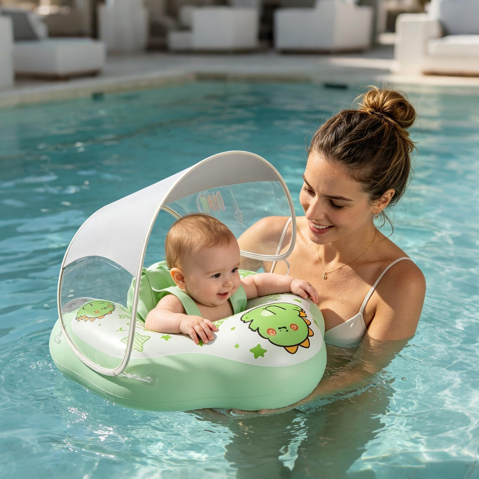 Salvagente per bambini, con copertura rimovibile, gonfiabile e galleggiante, per vacanze, compleanni, feste, attività all'aperto, lago, mare, cortile, vacanze