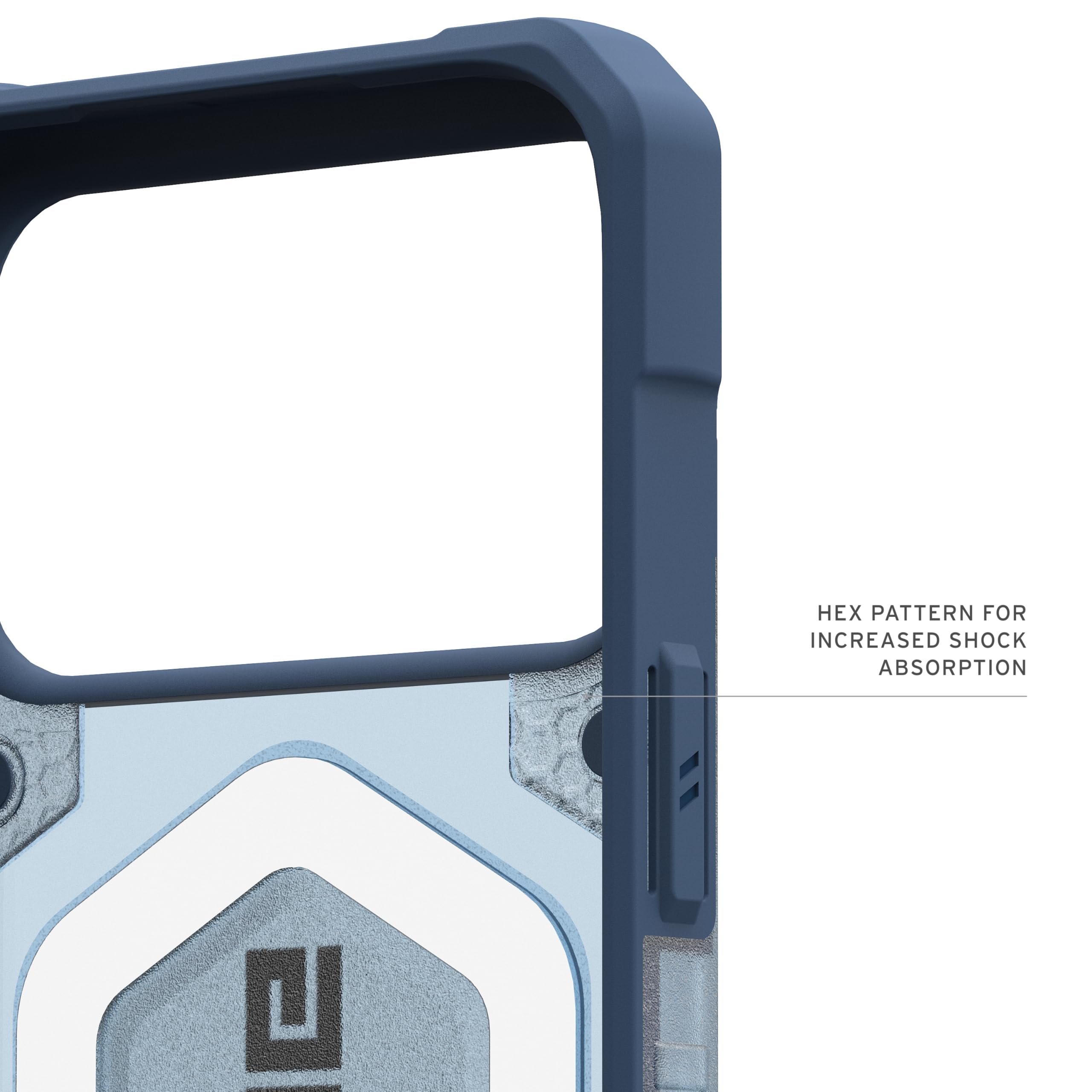Urban Armor Gear Funda Pathfinder MS Compatible con Apple iPhone 17 Pro MAX Carga inalámbrica magnética Azul Negro Grafito