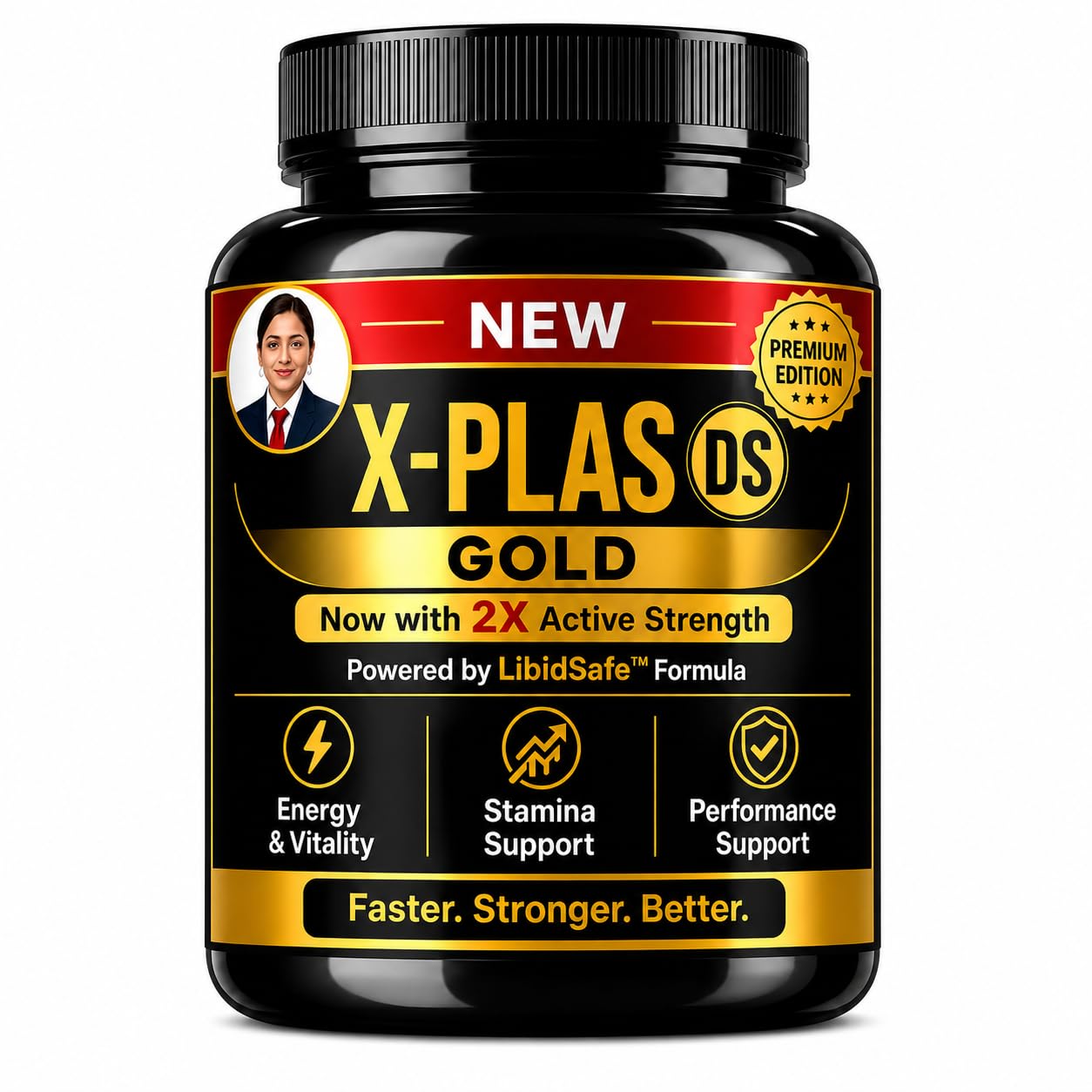 Xplas DS Gold Capsules for Men | Ayurvedic Stamina & Strength Booster | Advanced Energy & Performance Formula