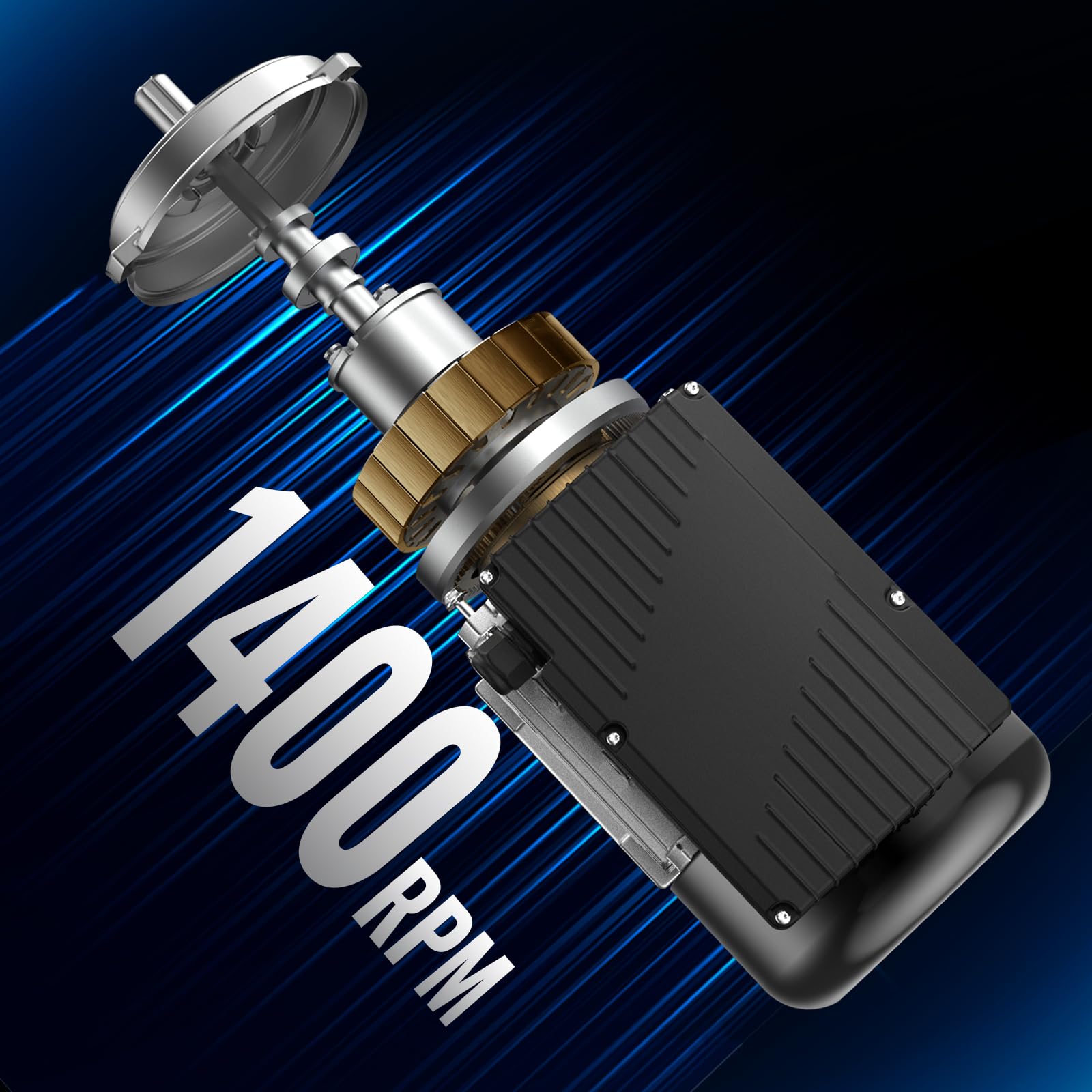 VEVOR Motor Eléctrico 0.75 kW 1400 RPM, CA 220~240 V 5,45 A, 80, Marco B3, Motor de Compresor de Aire Monofásico, Eje con Llave 19 mm, para Maquinaria Agrícola y Equipos Generales, 290 x 160 x 215 mm