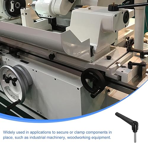 Miniatura 25 de uxcell 2 manijas de palanca de sujeción, M8 x 1.181 in 304 de acero inoxidable roscado macho, asas ajustables de bloqueo de trinquete de liberación