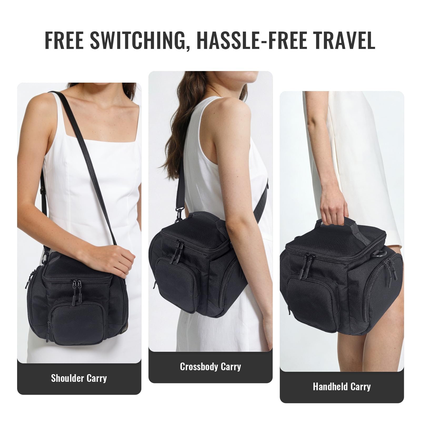 Funda de viaje para consola de máquina de vapor, bolsa de almacenamiento impermeable a prueba de golpes para cables de controlador, accesorios con asa y correa para el hombro