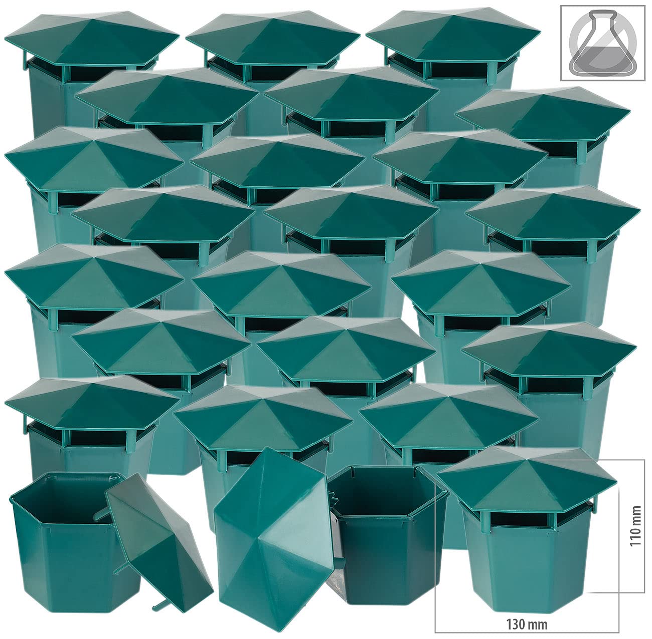 Exbuster Schnecken Pflanzenschutz: 24er-Set Premium Bio-Schneckenfallen ohne Chemie und Gift (Gartenfallen gegen Schnecken, Falle zur Bio-Abwehr von, Garten)