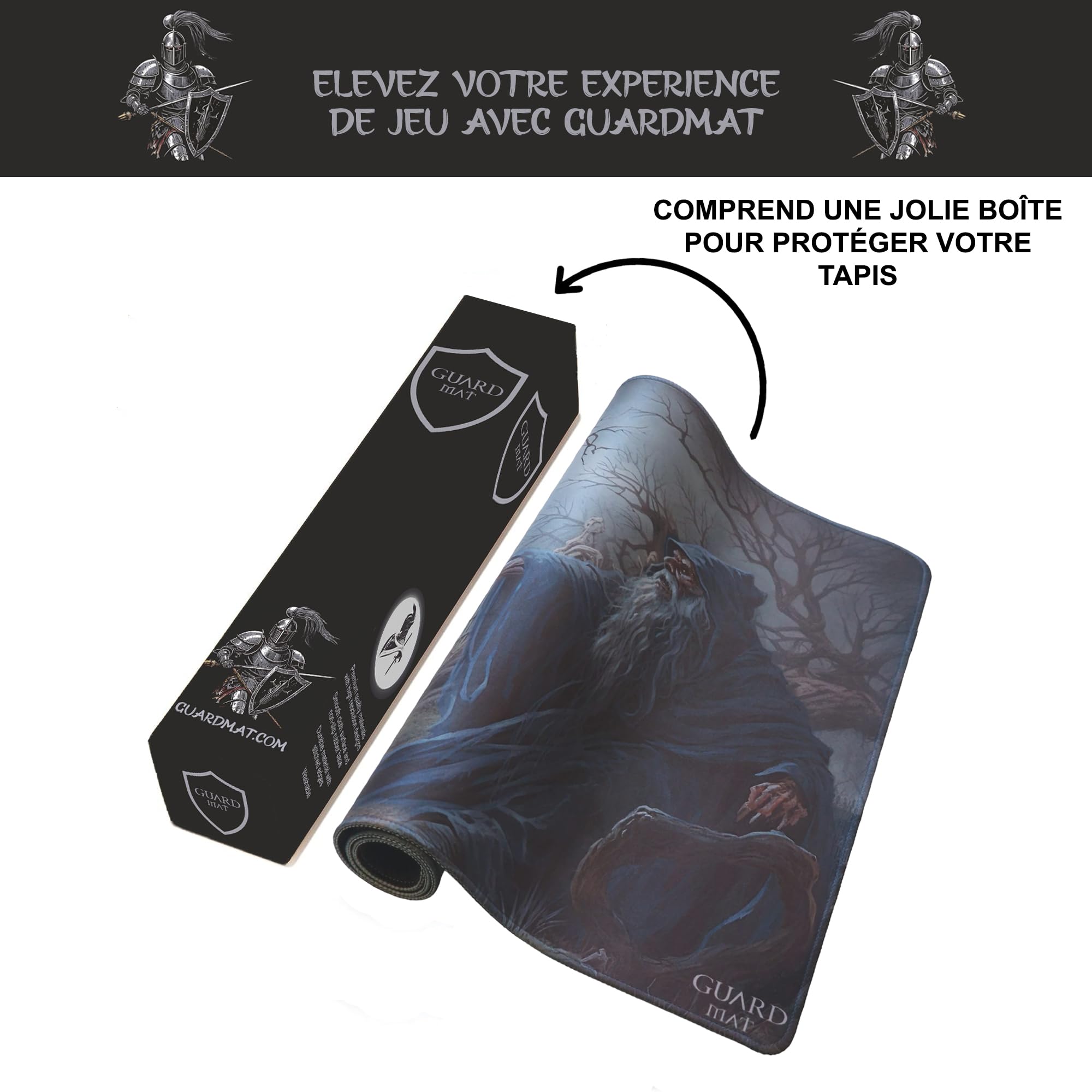 Void Swamp (Bords Cousus) - Tapis de Cartes Magic - Tapi de Jeu - Playmat pour Jouer à MTG, Le Seigneur des Anneaux, TCG - Tapis de Jeu de Société