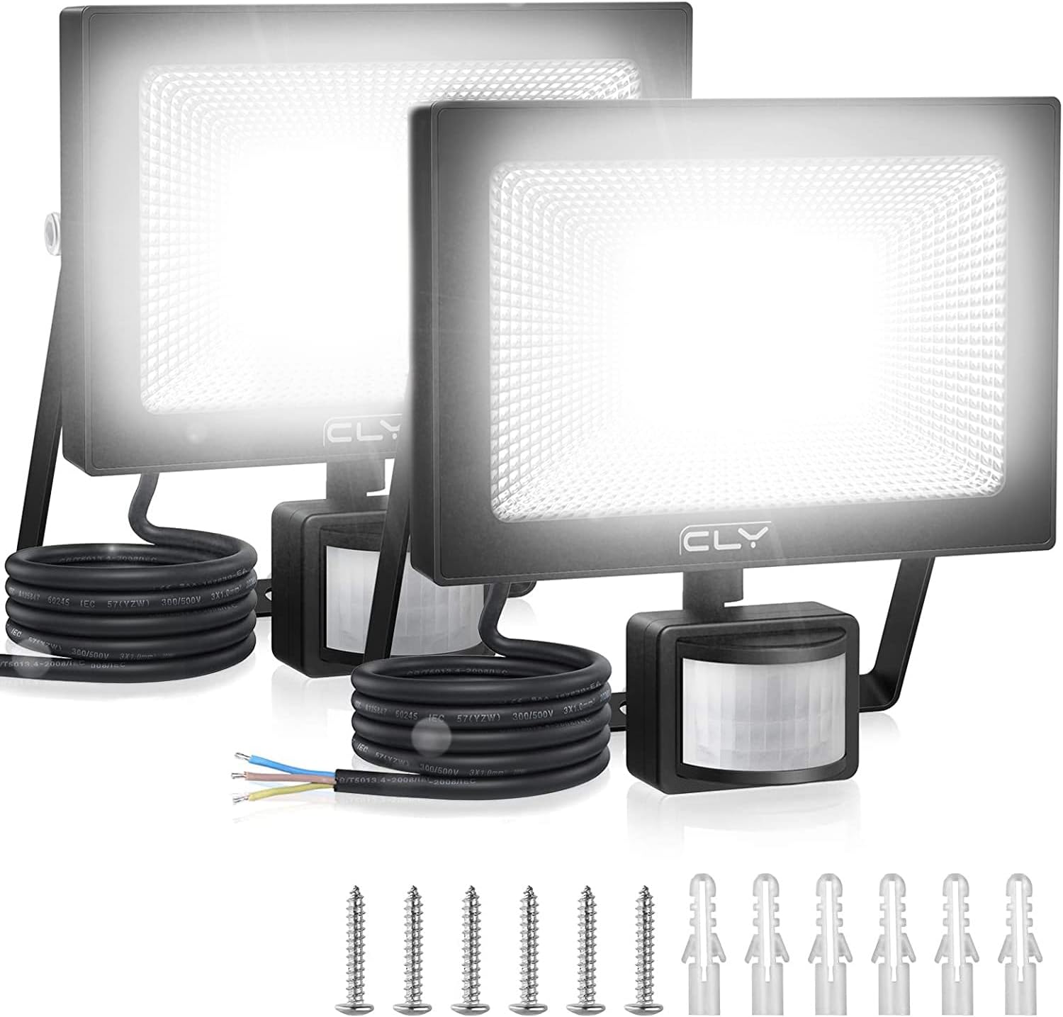 CLY 50W Security Lights with PIR Motion Sensor, PIR Sensor LED Flood