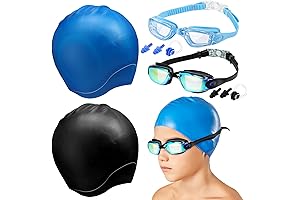 4 Pack Premium Swim Caps for Boys and Girls Ages 6-14