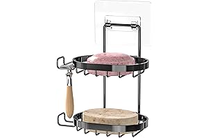 2-Tier Soap Dish Holder, Stainless Steel Wall Mounted Soap Tray with Drainage,...