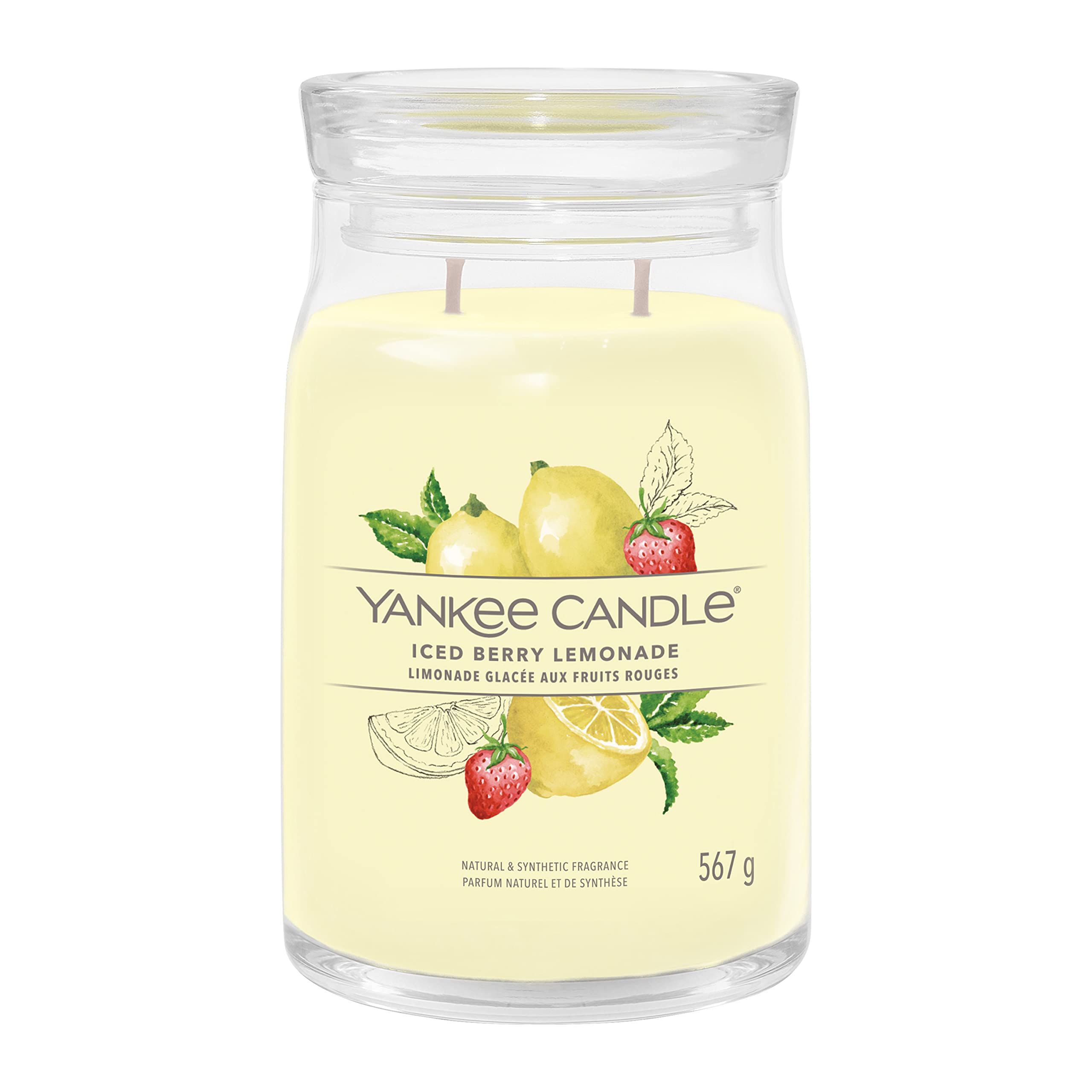 Julian Charles Women's Yellow Yankee Candle Iced Berry Lemonade Signature Large Jar - One Size