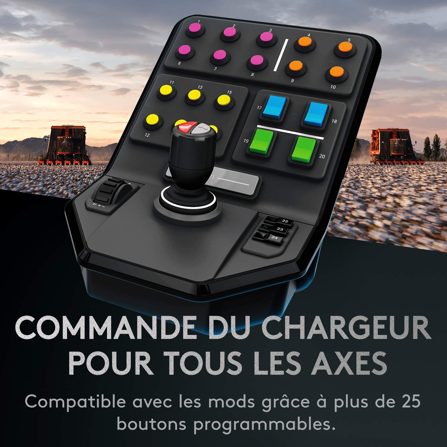 Logitech G Farming Kit di Simulazione Macchine Agricole, Volante Programmabile con Rotazione a 900 Gradi (Ricondizionato)