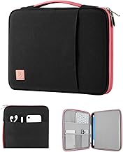 Dadanism 9-11 Pouces Tablette Sac de Transport avec Poignée pour iPad 10é Gén 10,9",iPad (A16) 11",iPad Air/Pro 11",iPad 9/8/7é Gén 10,2",iPad Air 5/4 10,9",Galaxy Tab A9+ Plus 11"/S9 FE,Noir & Rose