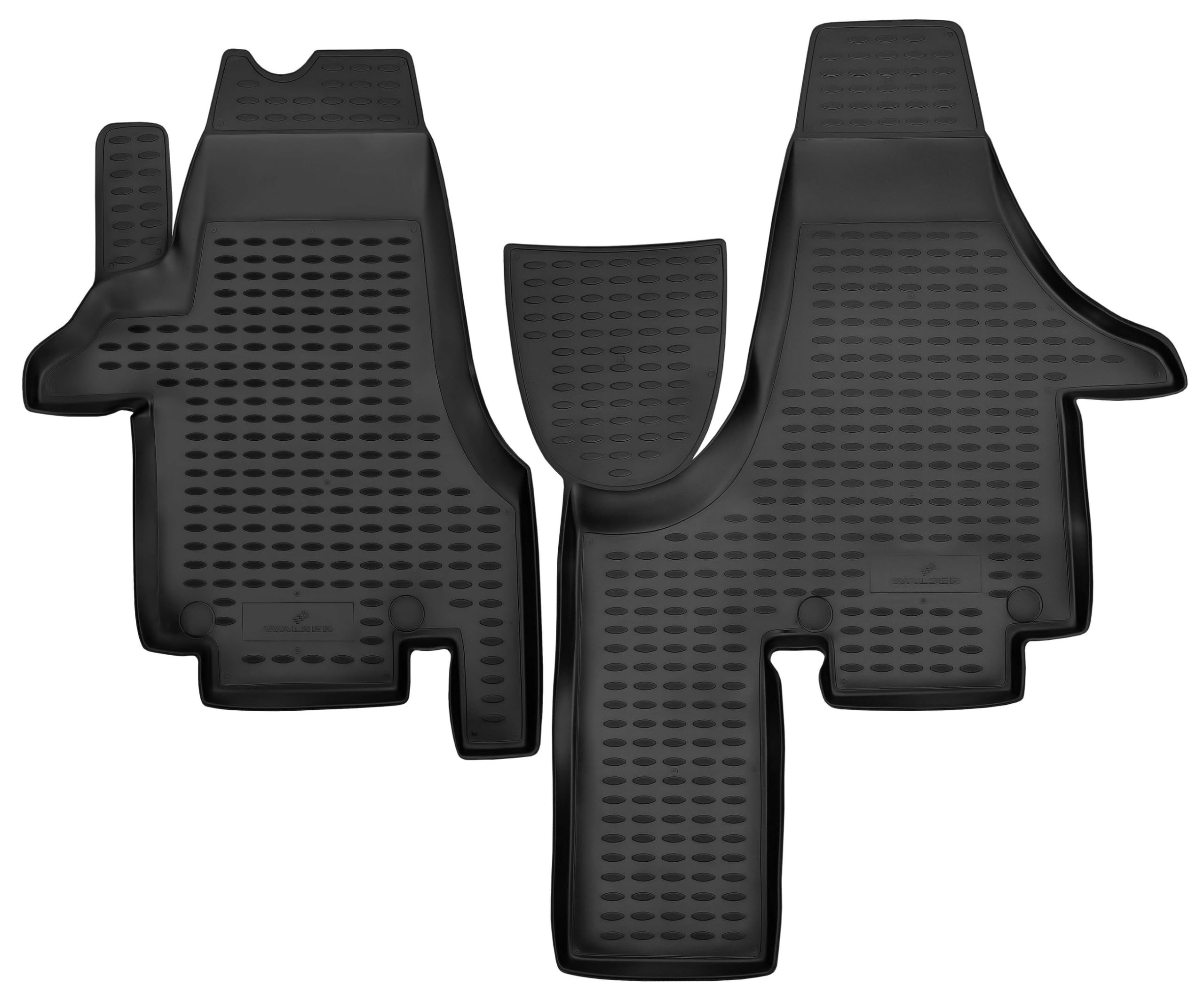 WALSER Alfombrillas de goma a medida XTR compatible con VW Multivan T6 2015-2019, alfombrilla coche, protector de suelo coche