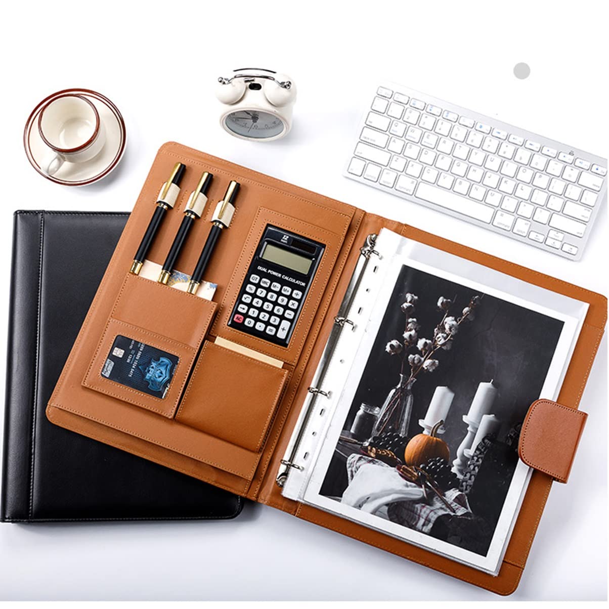 IBOWZ A4 Werkmap Klembord Map Klembord Folder Padfolio Klembord Lederen Planner Binder Met Zakken Voor Zakelijke Conferentie Notebook Clip Boards Mannen Vrouwen