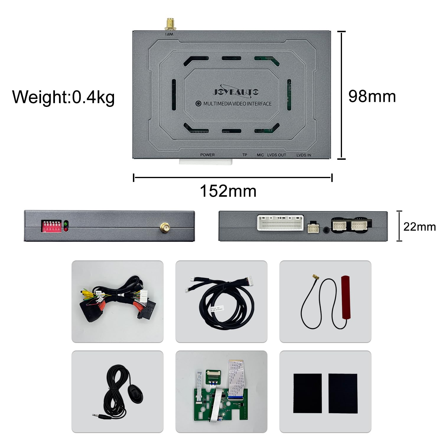 Senza fili CarPlay Ammodernamento kit Decodificatore Per JEEP Cherokee Commmander Compass Uconnect8.4 "2016-20MY, Supporto Android Auto, AirPlay, Mirrorlink, Inversione Telecamera Funzioni