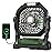 Camping Fan Rechargeable, 20000mAh Battery Powered Portable Fan with LED Light, 4-Speed 180 Adjustable, Camping Essentials for Tent, Travel, Car, Outdoor, Indoor, BBQ, Fishing, Jobsite - Green