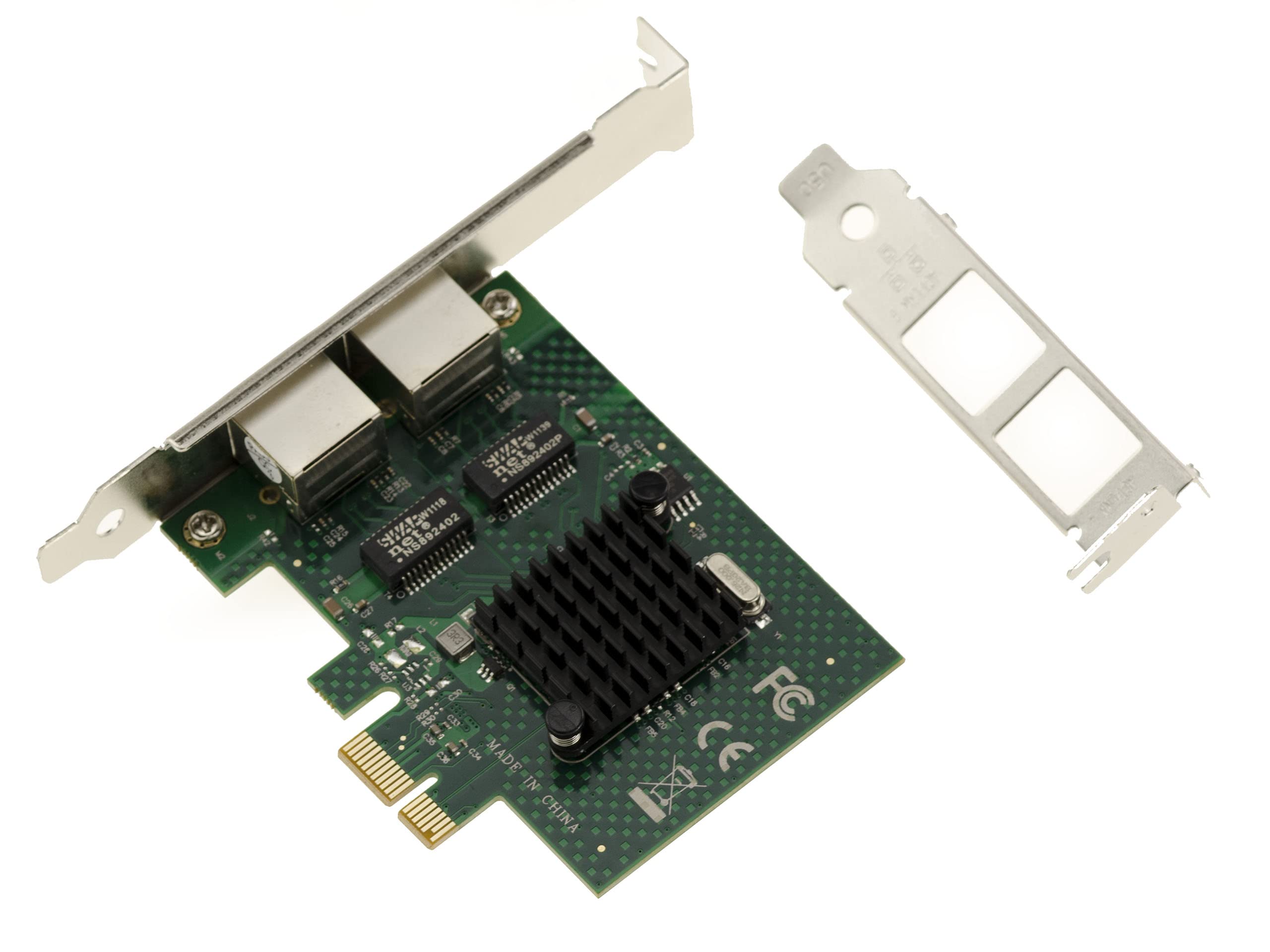KALEA-INFORMATIQUE Scheda controller di rete PCIe x1 2 porte RJ45 doppia LAN GIGABIT ethernet 10 100 1000Mb 1G Chipset BroadCom BCM5720, profilo basso e alto