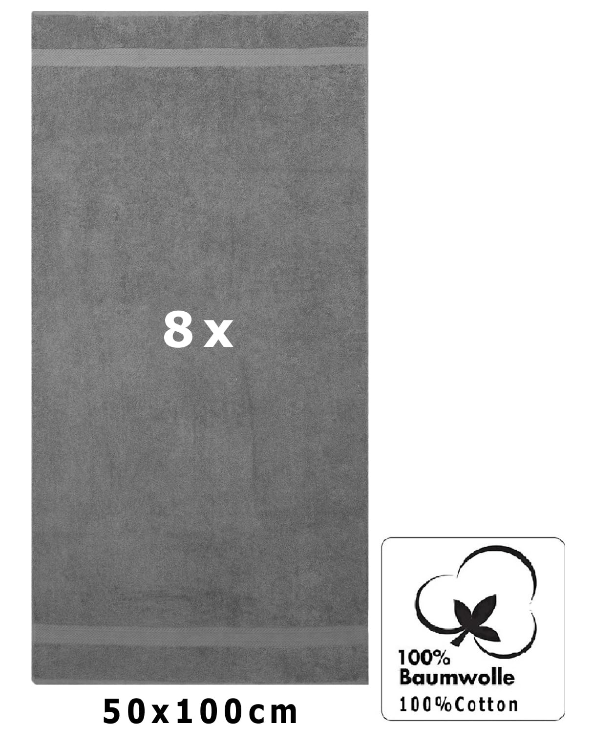 Betz zestaw ręczników o jakości premium, 8 ręczników do rąk, 50 x 100 cm, 100% bawełna, 8 szt.