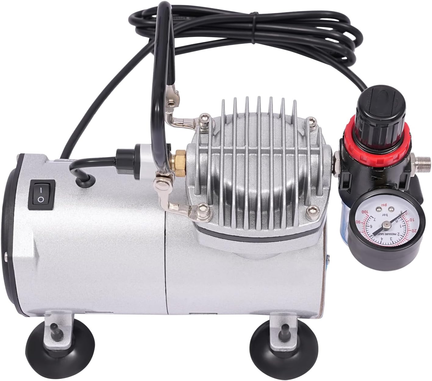 Professional Airbrushing Set, 1/6HP Airbrushing Set with Portable Compressor Kit Pressure Regulator and Air Filter, Foldable Airbrushing Set Model Spray Paint Booth Built-in 25W Cooling Fan