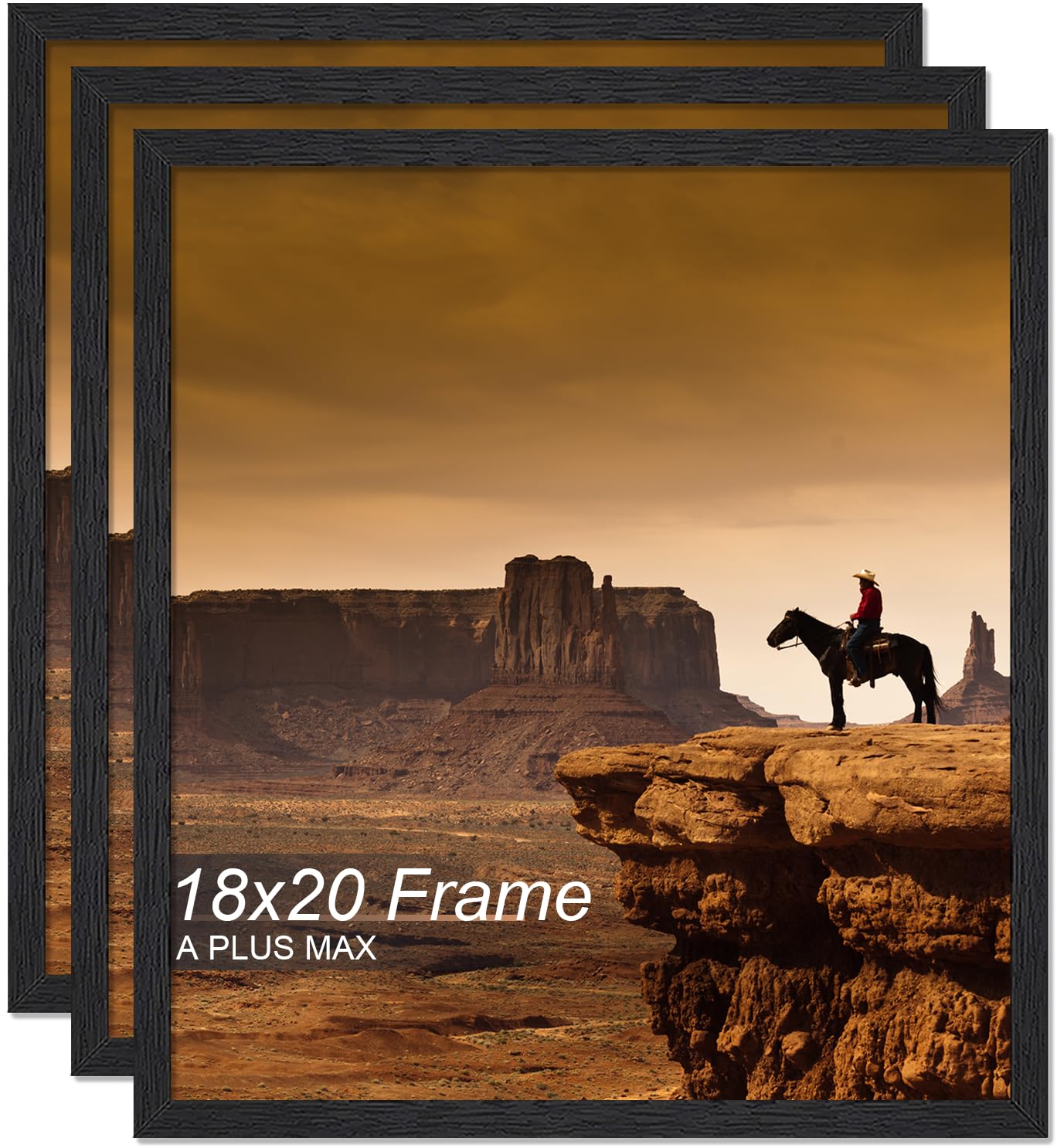 Amazon.com - A PLUS MAX 18x20 Picture Frame Set of 3, Black