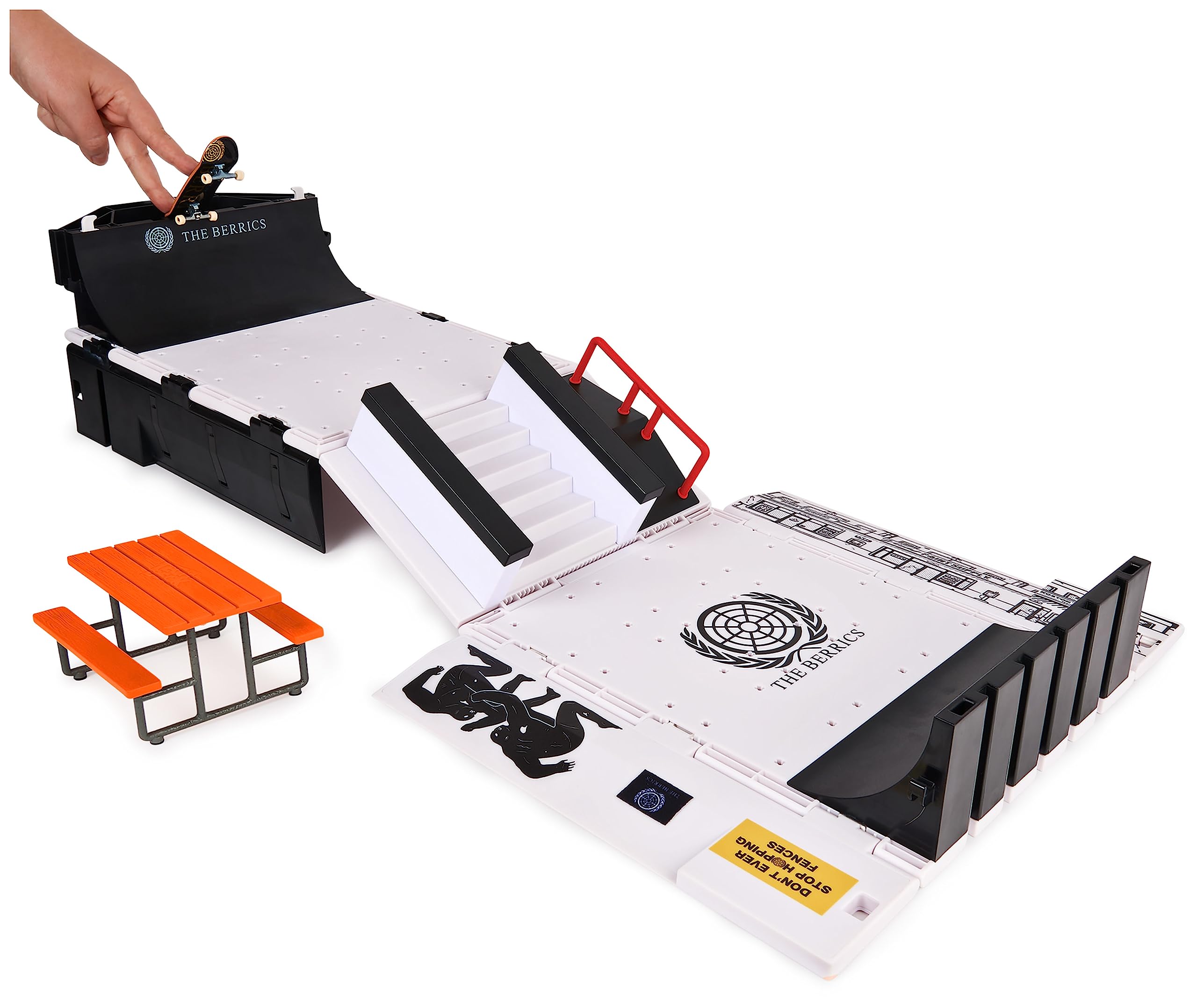 Tech Deck - Pista Skate de Dedos The Berrics Transforming Park X-Connect Park Creator - Juego de Rampas con una Fingerboard de 76 cm - con Almacenamiento - 6066471 - Juguetes Niños 6 Años +