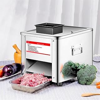 Meat Cutter Machine Commercial Meat Cutting Machine,2.5-20mm Blade Electric Meat Cutter,Stainless Steel Restaurant Food Cutter For Kitchen Supermarket Lamb Beef Roast Meat,13mm