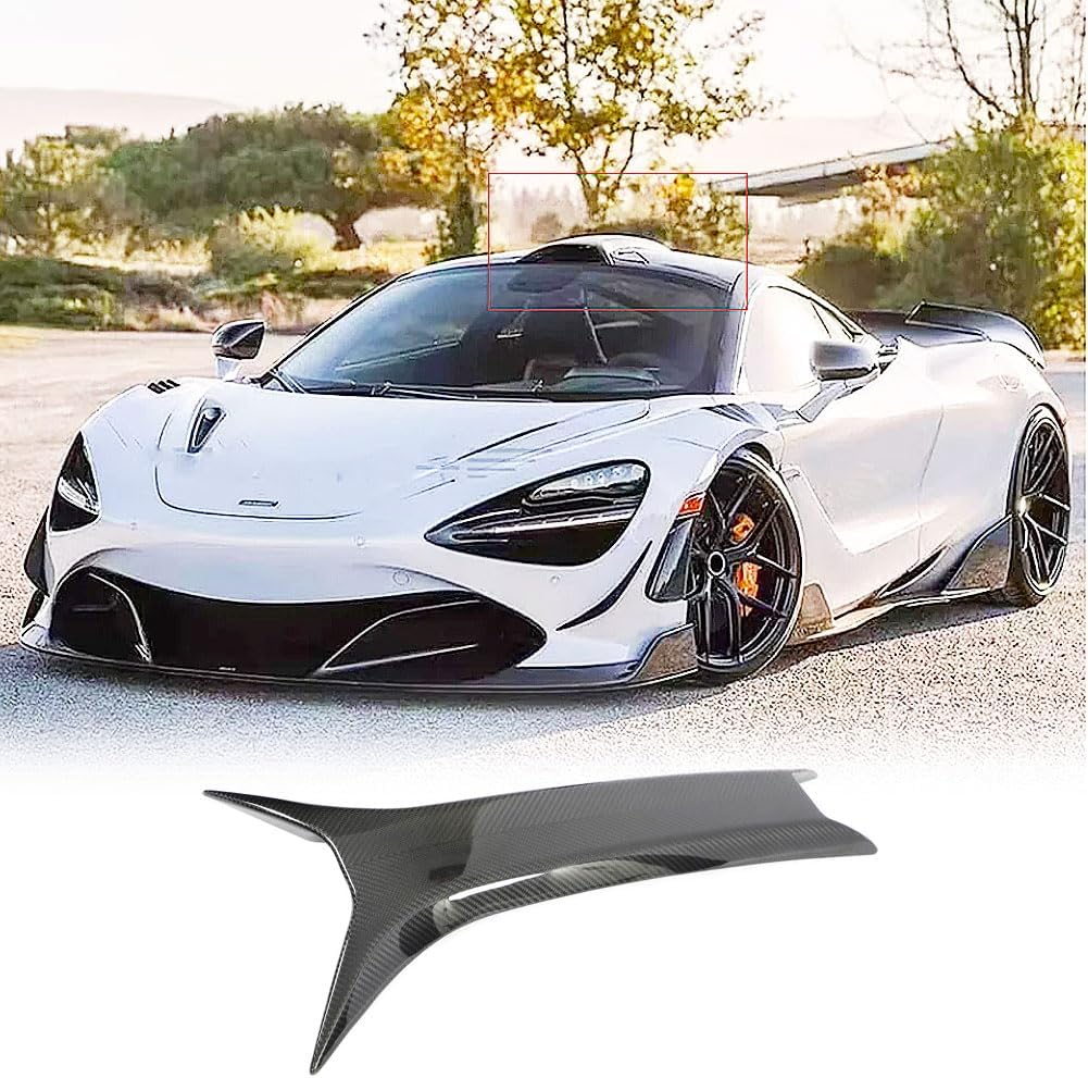 Dry Carbon Fiber Top Roof Air Vent Outlet Cover Trim for Mclaren 720s 2017-2023 Auto Car Accessory