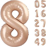 Vista 390 de Globos con números con estampado de vaca, globos de 40 pulgadas del número 0-9 (cero-nueve), globo de vaca para suministros de fiesta de cumpleaños