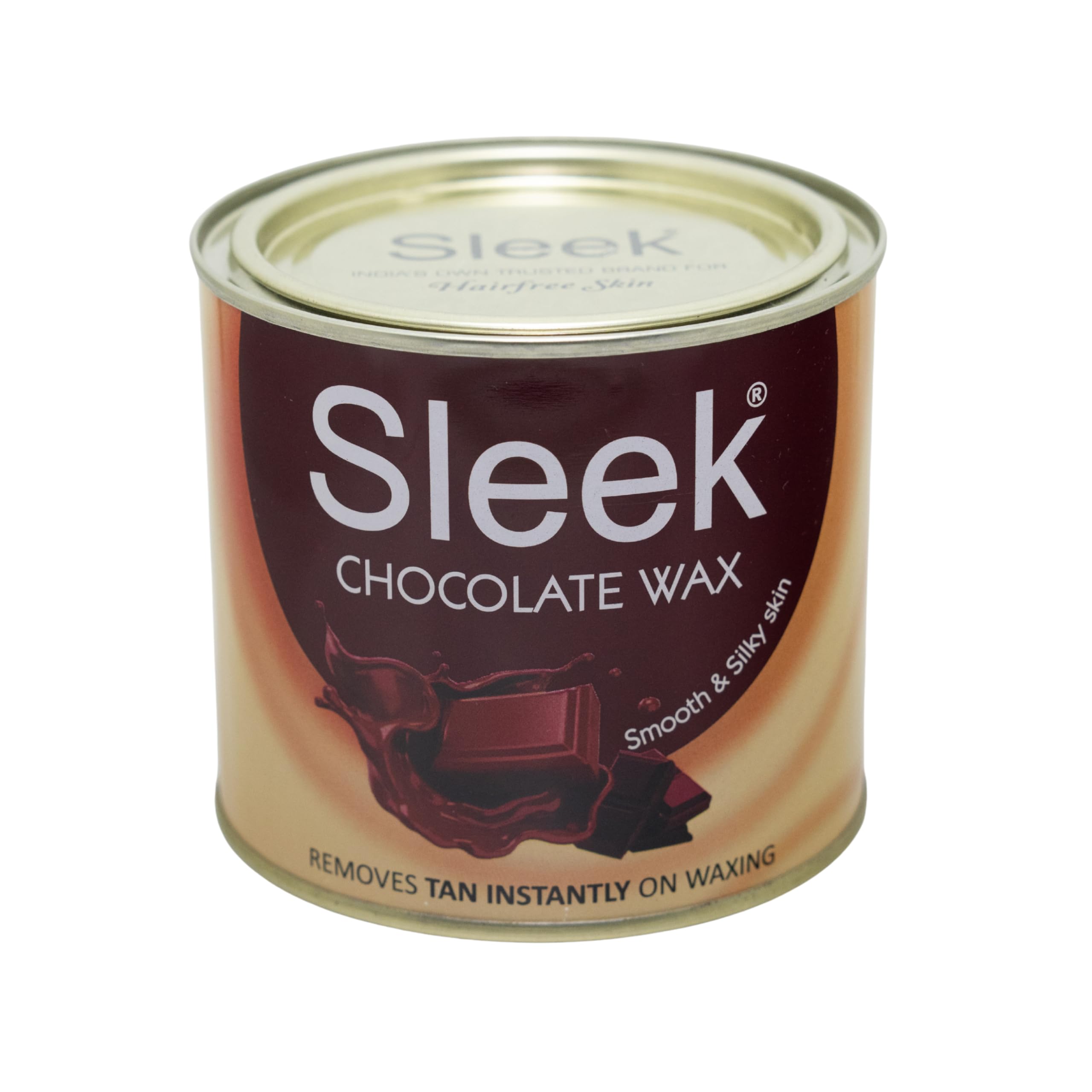Sleek Chocolate Wax Hair Removal, Smooth & Silky Skin, Removes Tan Instantly, 600g