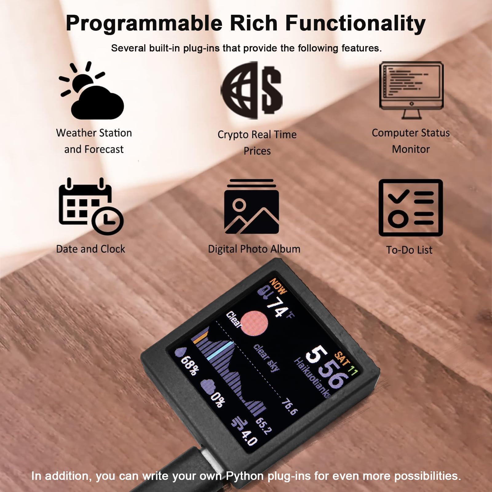 Amazon.com: Bitcoin Stock Ticker, Digital Clock with Weather, Temperature,  and Humidity Display, WiFi Clock for Desk Decor, A Creative Gift for  Husband, Boyfriend, or Woman : Home & Kitchen