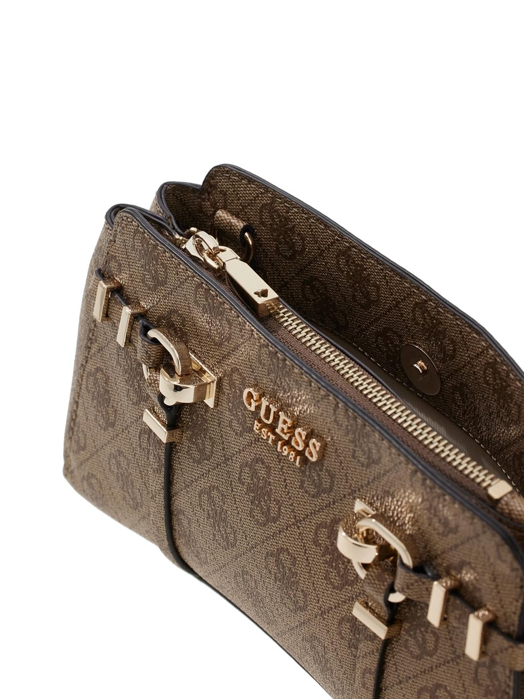 GUESS Torba Leona LOGO GIRLFRIEND XBODY DAMSKA KAWY WYDRUKOWANY SG991712-LT
