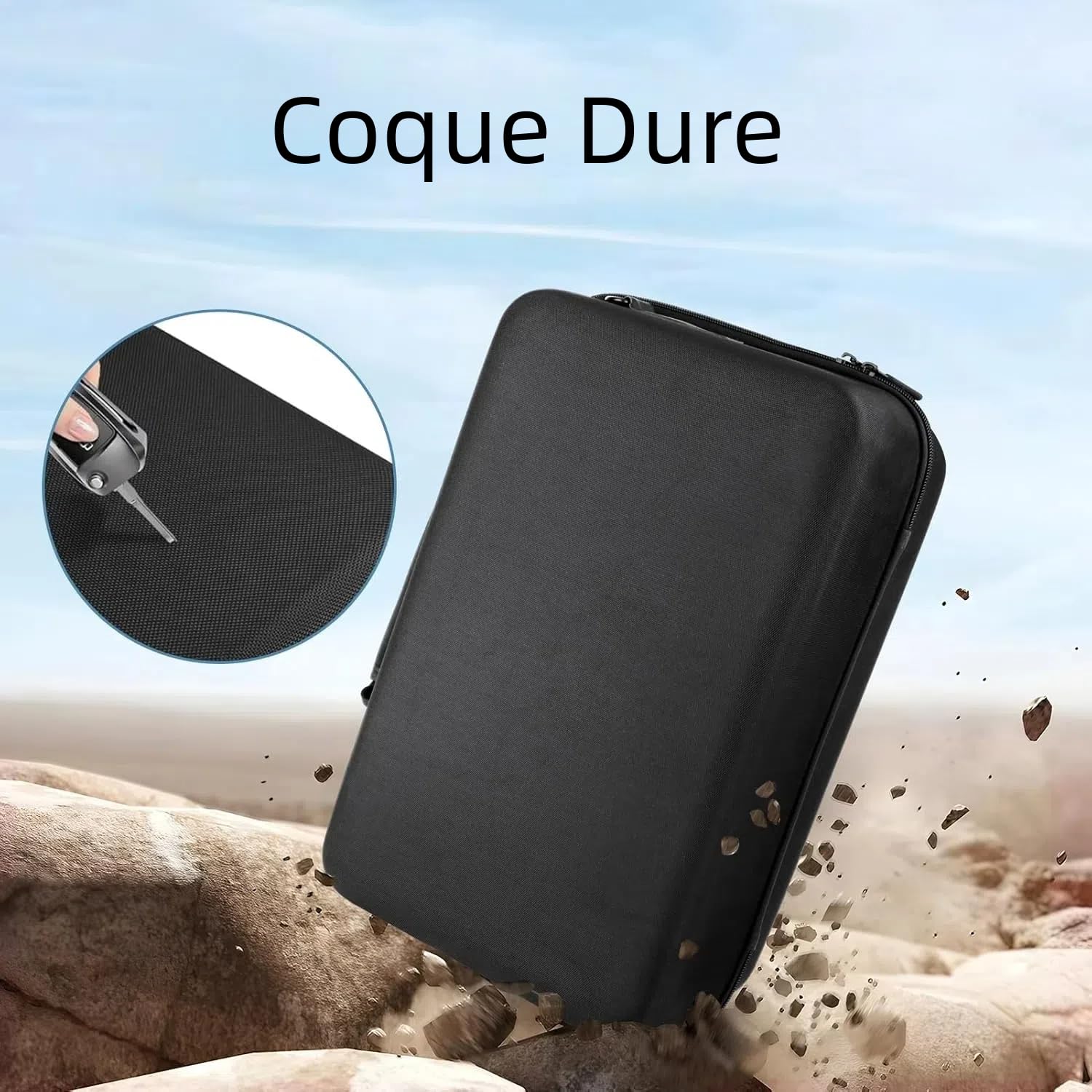 Estuche rígido de transporte para PS5 - Bolsa de viaje delgada compatible con consola PS5, bolsa de almacenamiento para controladores PS5 DualSense, auriculares y accesorios para juegos, negro