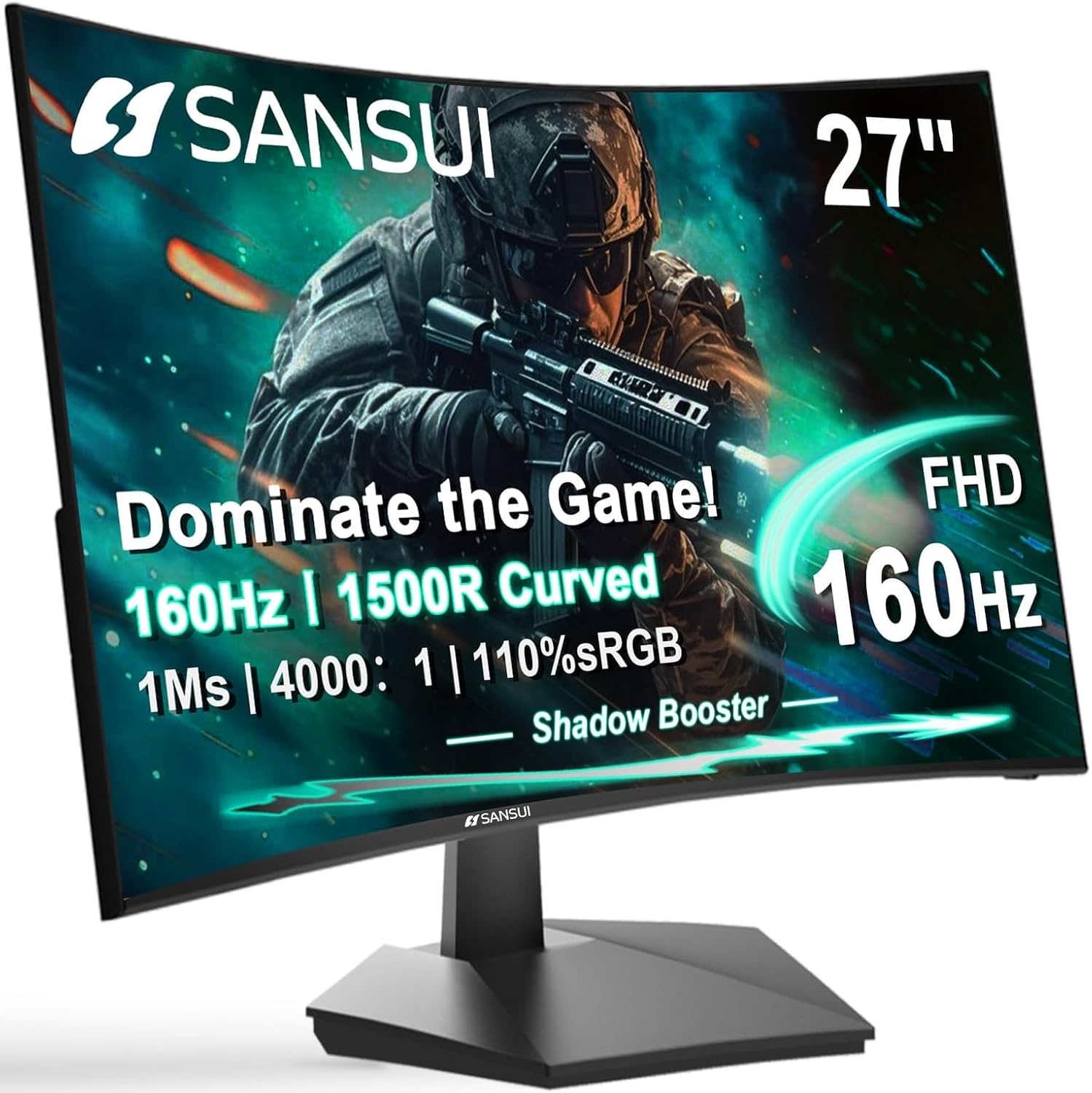 SANSUI 27 Inch Curved Gaming Monitor