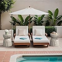 Vista 3 de SUNBURY Mesa auxiliar para exteriores, mesa auxiliar de 19 pulgadas de alto, mesas auxiliares de patio, mesas de café al aire libre, taburete