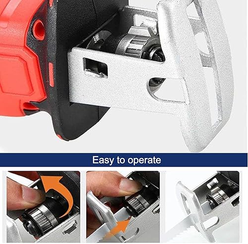 Miniatura 2 de Sierra eléctrica para carne y huesos, sierra recíproca de carnicero profesional inalámbrica, con 1 batería de 3000 mAh + 4 hojas, corte eficiente y