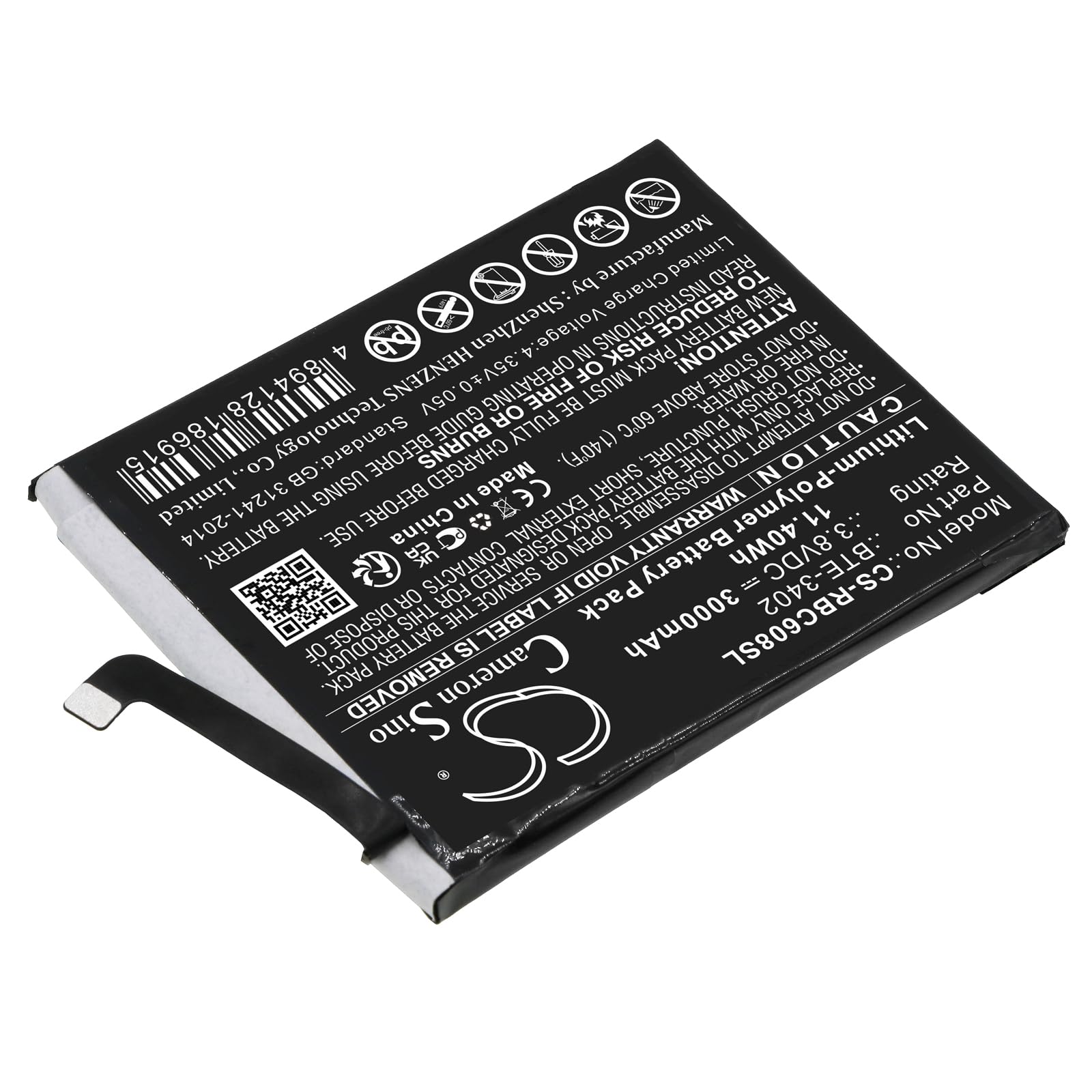 BCXY Battery Replacement for Orbic ORB608LBVZPP RC608L Joy BTE-3402