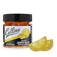 Vista 1 de Collins - Rebanadas de limón confitado en almíbar, rebanadas de fruta confitada, accesorios de bebida para cóctel, fiesta, guarnición de bebida