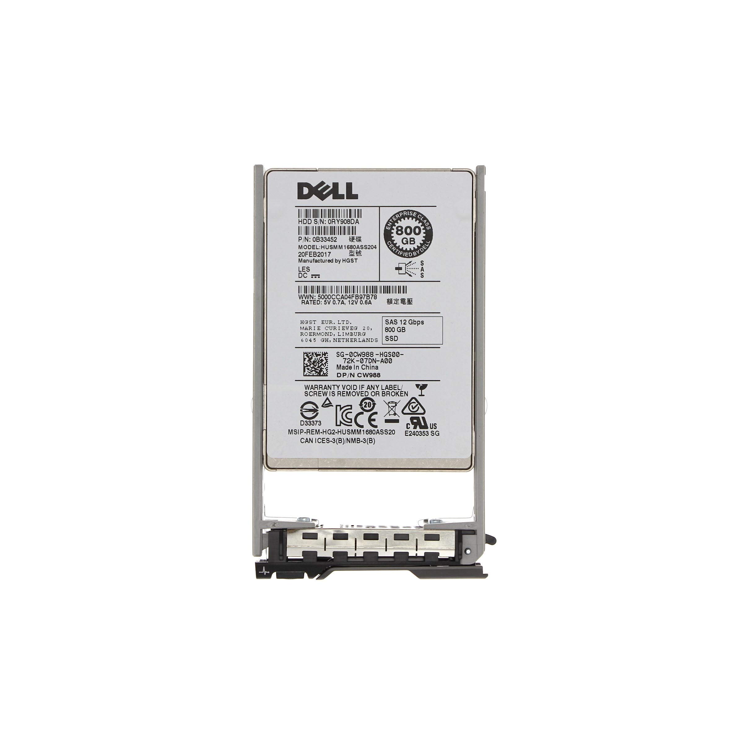 Amazon.com: Dell HGST 800GB 12GB/s SAS Write Intensive 512n SSD