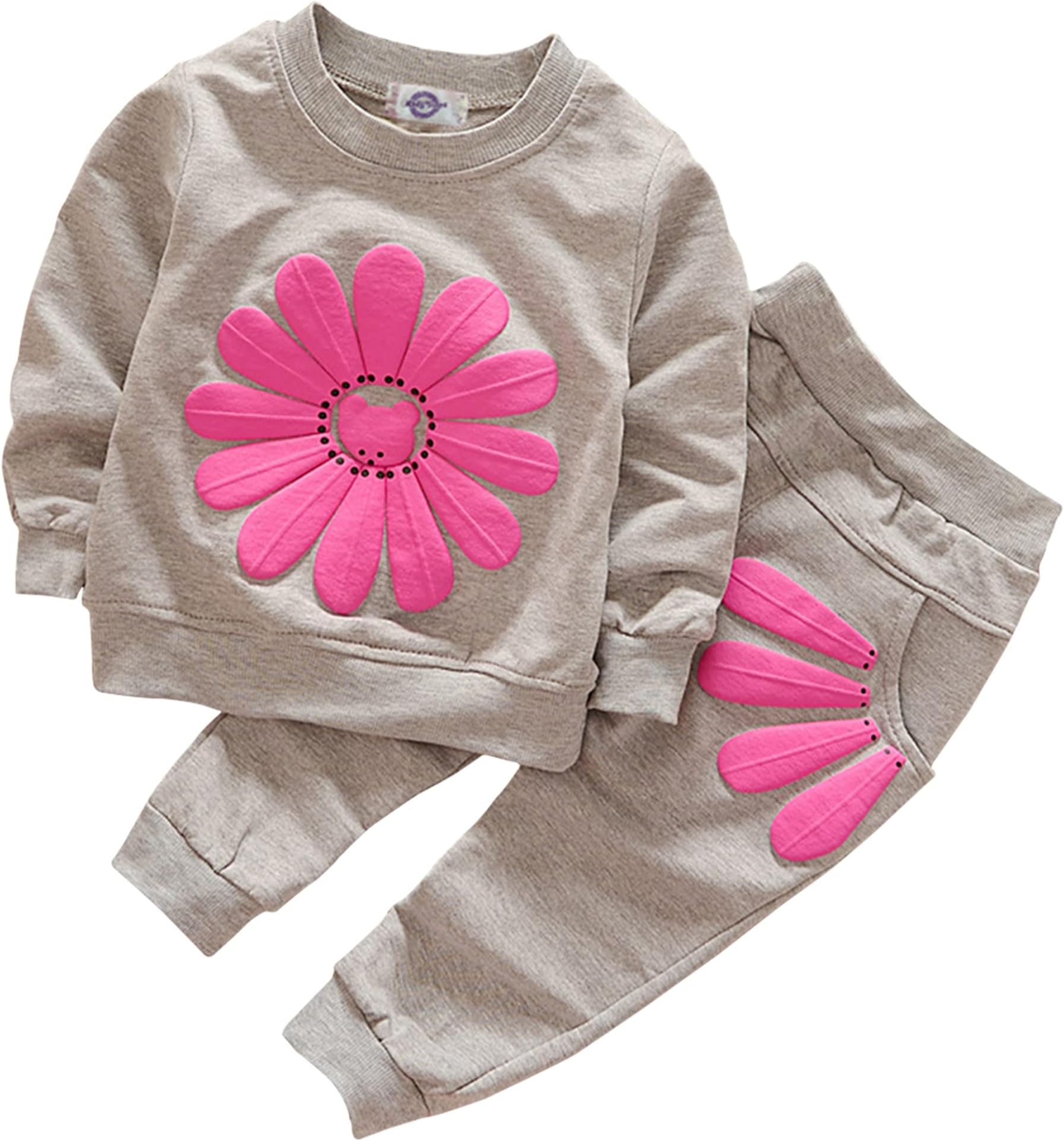 Avidqueen Toddler Baby Girls Sunflower Clothes Set Long Sleeve Top and Pants 2pcs Outfits Fall Clothes