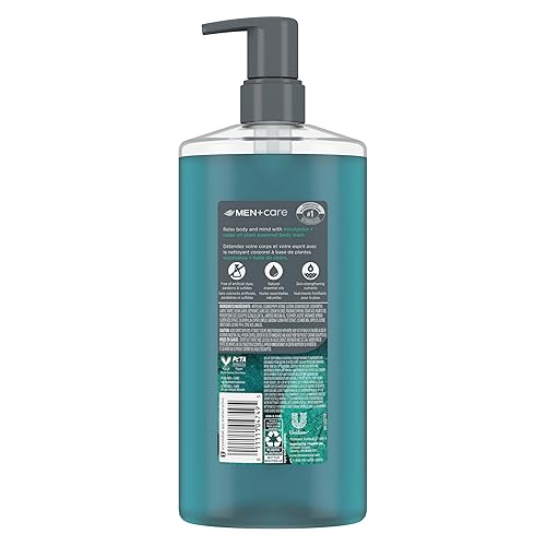 Miniatura 2 de DOVE MEN + CARE Gel de baño de eucalipto y aceite de cedro hidratante a base de plantas para hombres, 26 onzas