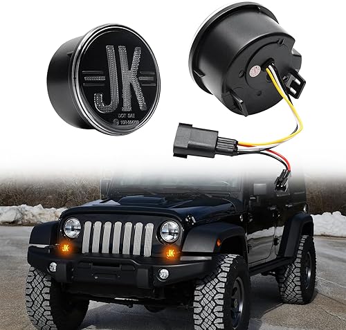 Miniatura 10 de AUYICH Luces LED de posición laterales compatibles con Wrangler JK 2007-2017, 2 luces indicadoras de guardabarros delanteros, luces de