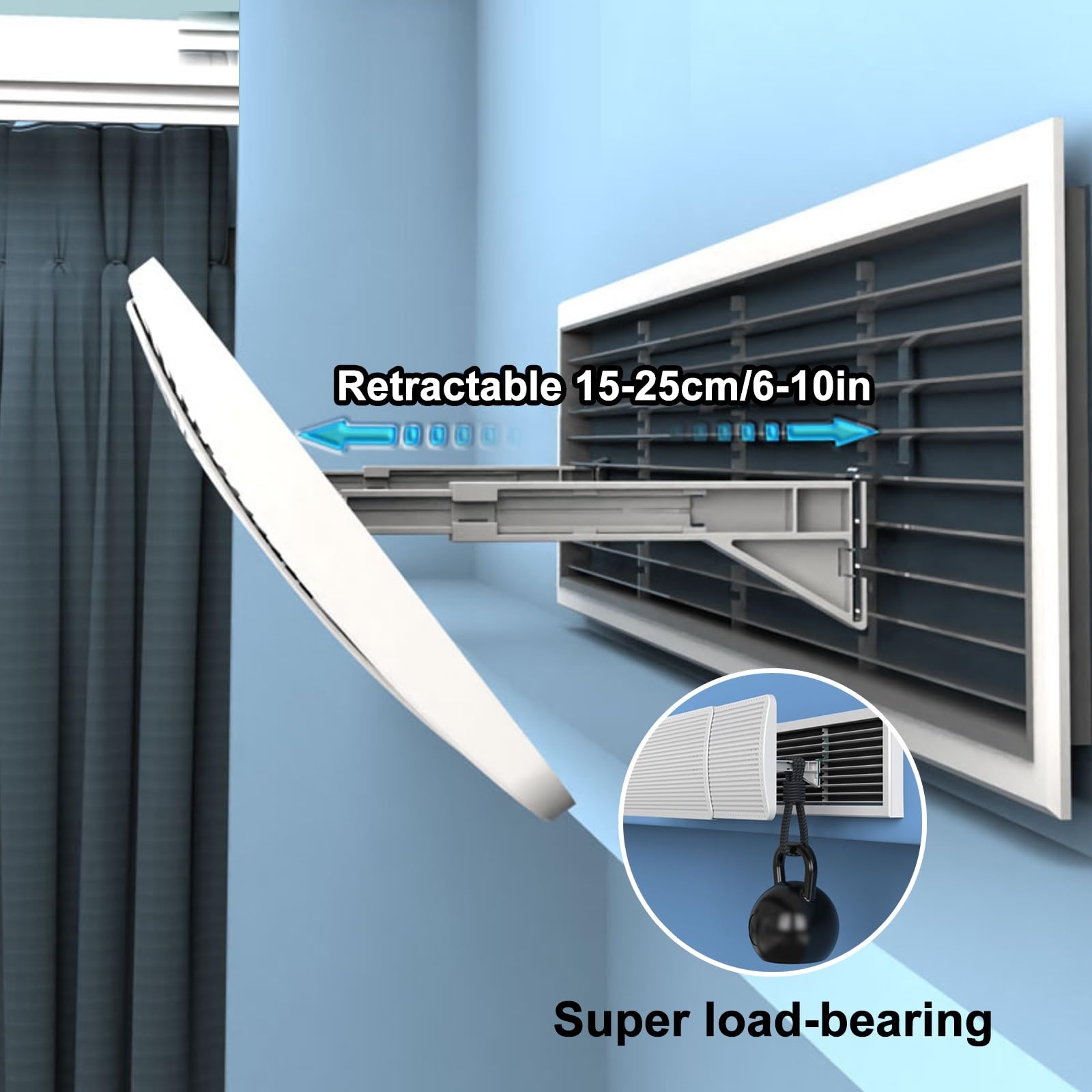 Deflettore centrale di sfiato del condizionatore d'aria, reindirizzatore del flusso d'aria microporoso in ABS per prese d'aria a soffitto, migliora la distribuzione dell'aria e il comfort