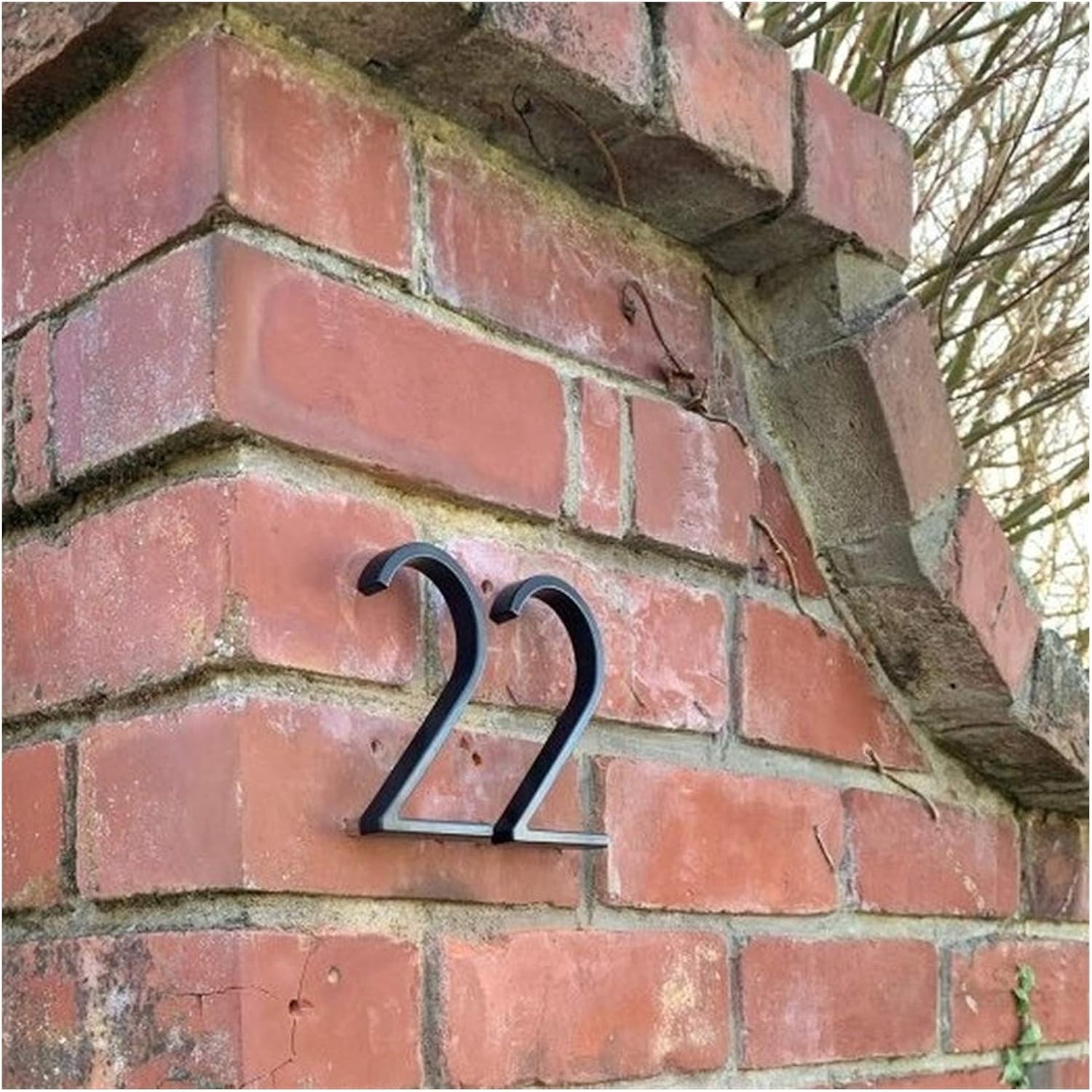 BREAKA 12cm 3D House Number,Modern Floating Architectural Outdoor Address Number for Garden/Mailbox/Office/Store/Business Door (Size : C)