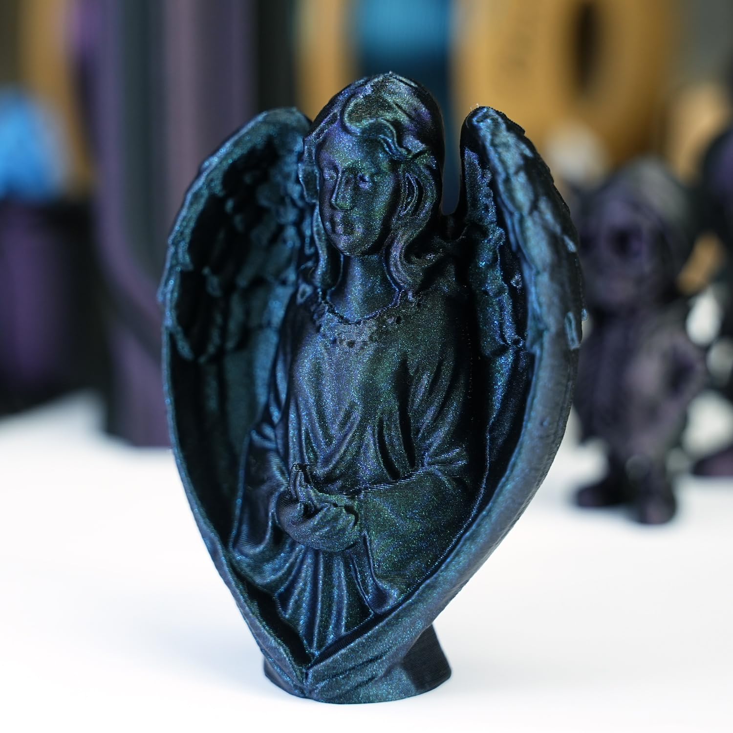 GratKit Filament PLA Sparkly Glitter 1.75mm Bobine de 1KG, 3D Imprimante Filament ±0,03mm Précision, 1000g Starry Sky PLA, Bleu Galaxie