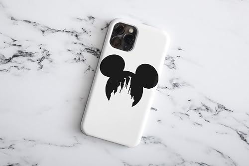 Miniatura 5 de Paquete de 6 calcomanías adhesivas con cara de ratón Magic Castle Kingdom en una variedad de colores y tamaños (2.0 in x 1.6 in, negro)