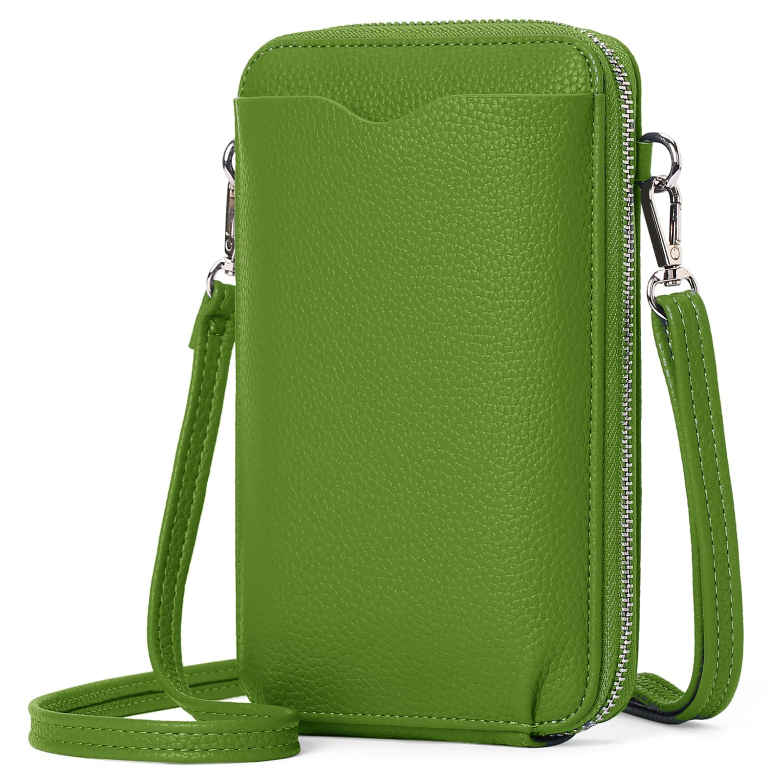FALAN MULE Kleine Handy-Umhängetasche, Damen-Umhängetasche, Handtasche mit Kartenfächern, mit verstellbarem, breitem Riemen, Vielseitige Leder Umhängetasche für Damen mit mehreren Taschen