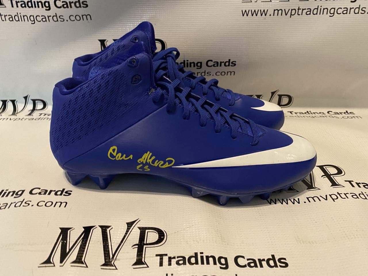 Beckett Authentic Cam Akers Rookie Autograph Football Cleats w/Horns Up! Inscription