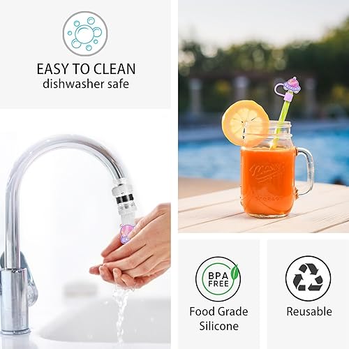 Miniatura 3 de Stanley - Tapa de silicona para popotes de oso de 30 y 40 onzas, tapón de popote compatible con Stanley y vaso, accesorios Stanley, tapas para