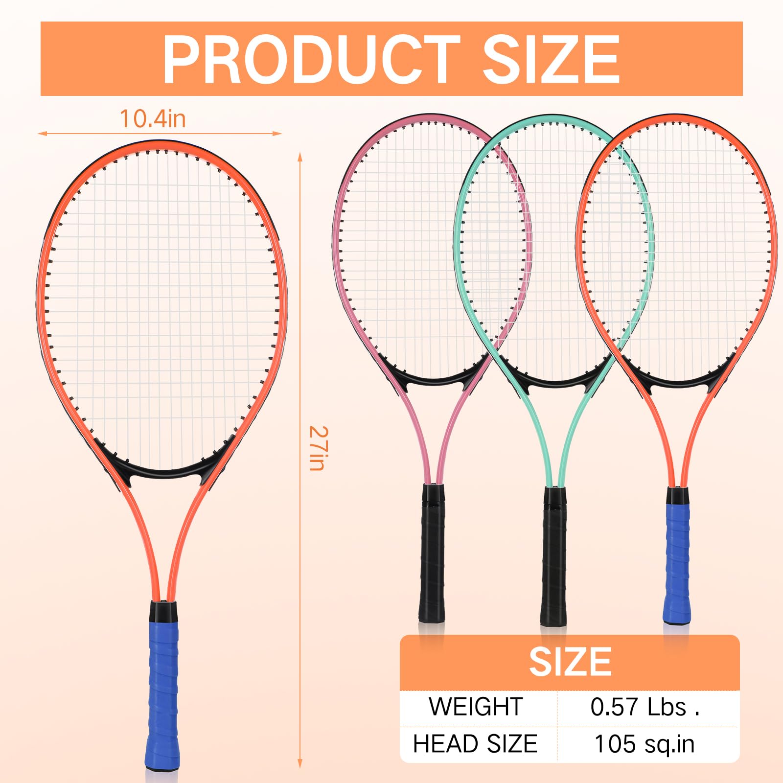 テニスラケット 6本セット 約25-27インチ 【公式通販】