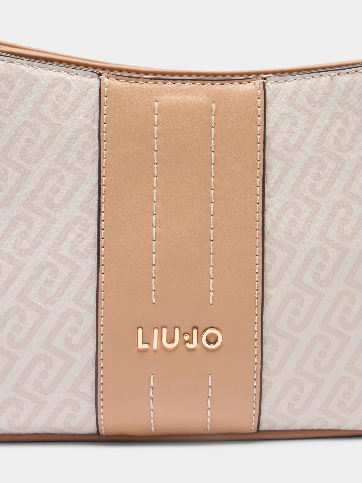 Liu Jo Borsa a Spalla Ematite, Naturale/Scuro, Poliestere, 28x16x10.5 cm, con Tracolla Regolabile e Tasca Interna